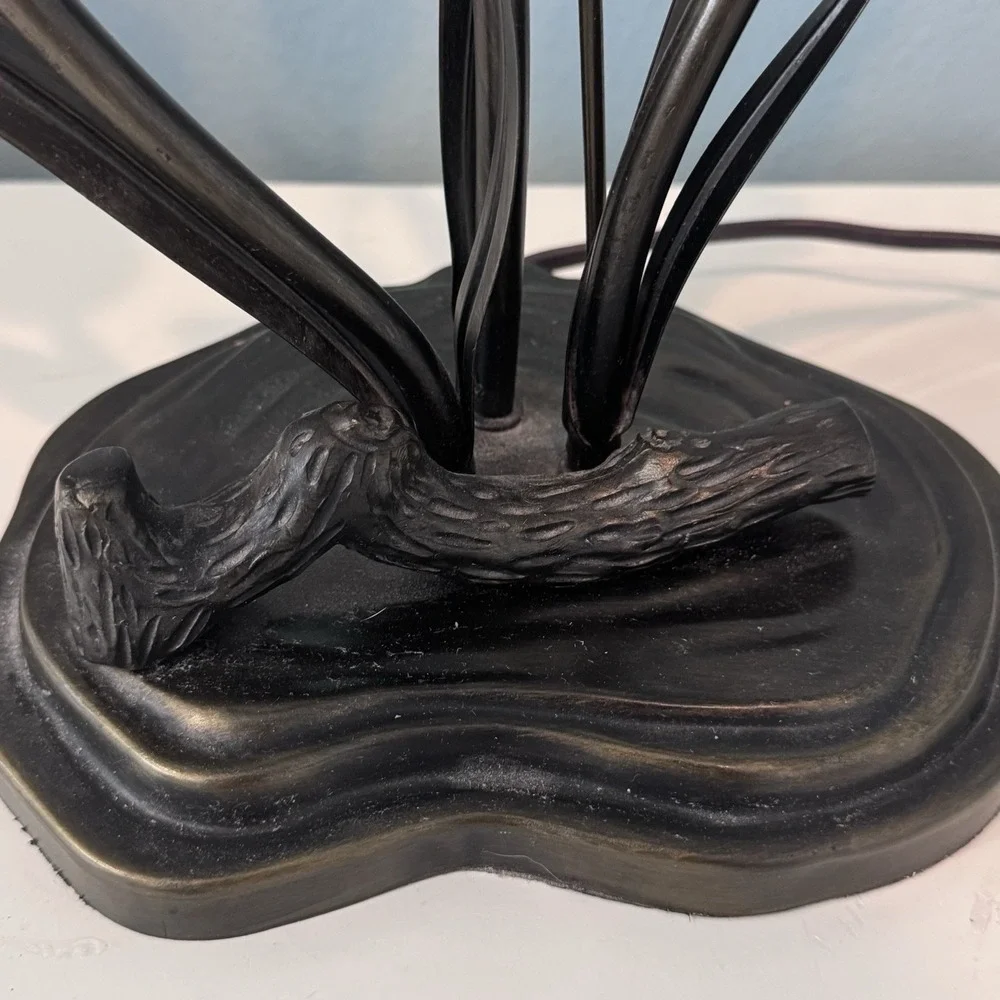 VTG Dale Tiffany Luminarie Tulip Lamp Dragonfly Connoisseur Collection 3 Shade
